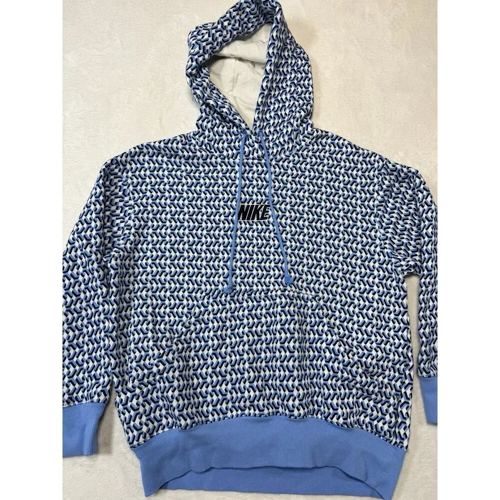 Nike Sportswear Blue& White Phoenix Fleece x Nike United Oversized Hoodie XS